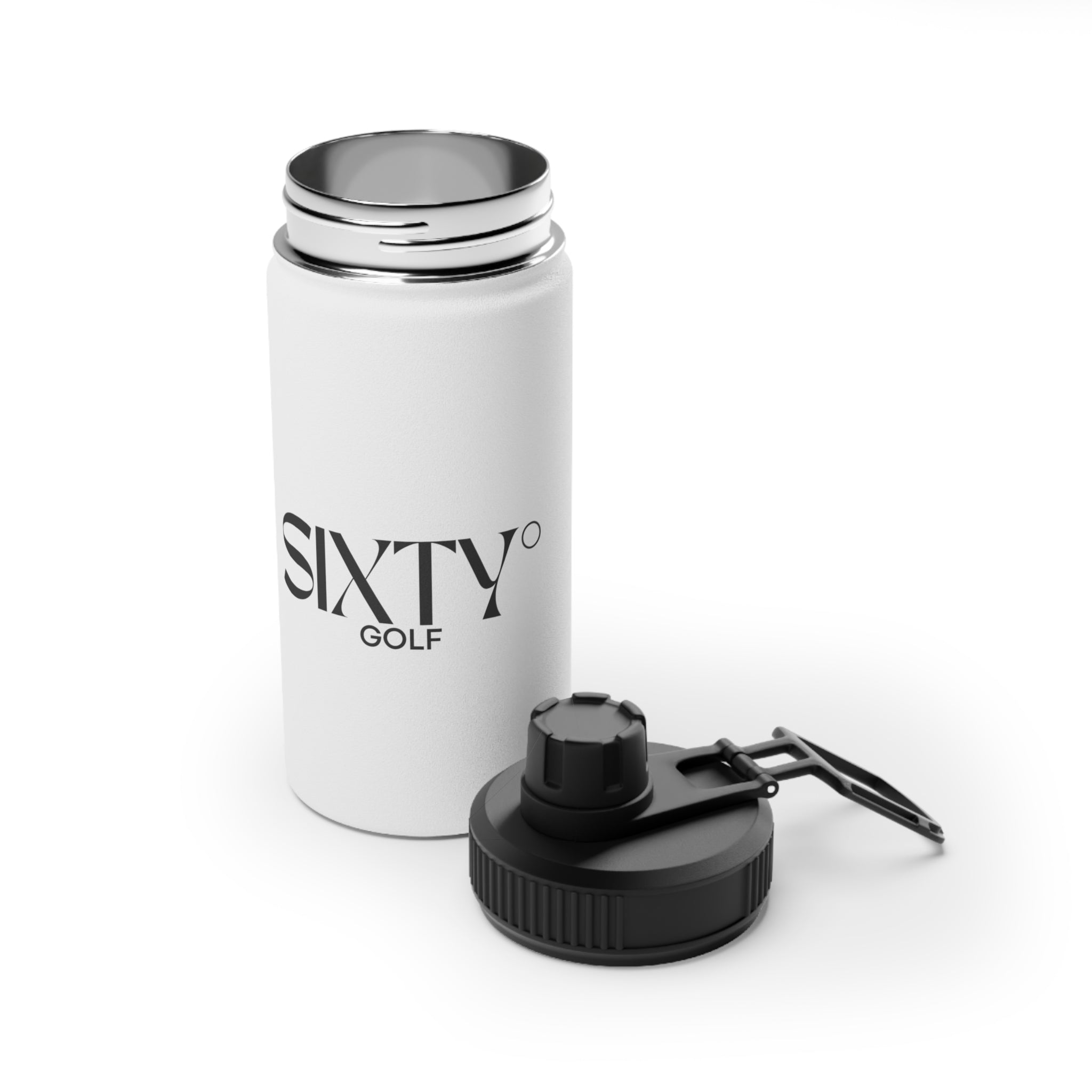 Stainless Steel Sports Water Bottle – 20oz Insulated Athletic Bottle with Sports Lid